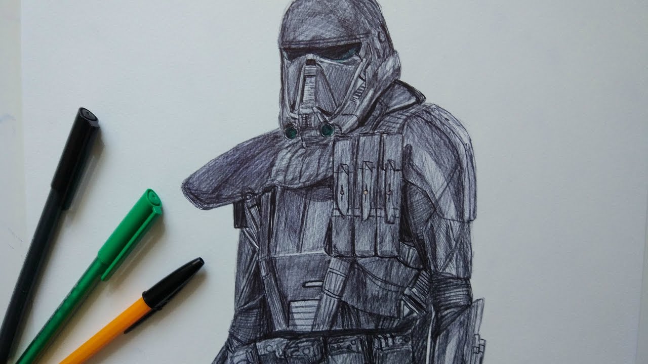 1280x720 death trooper drawing - Rogue One Drawing