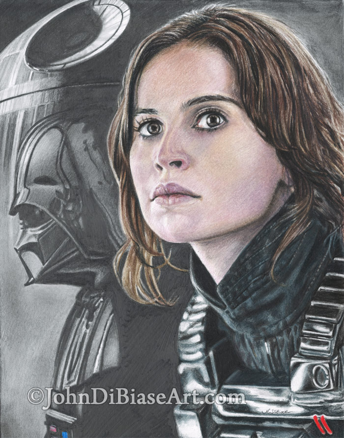 700x890 Drawing Of Felicity Jones As Jyn Erso In Rogue One A Star Wars - Rogue One Drawing