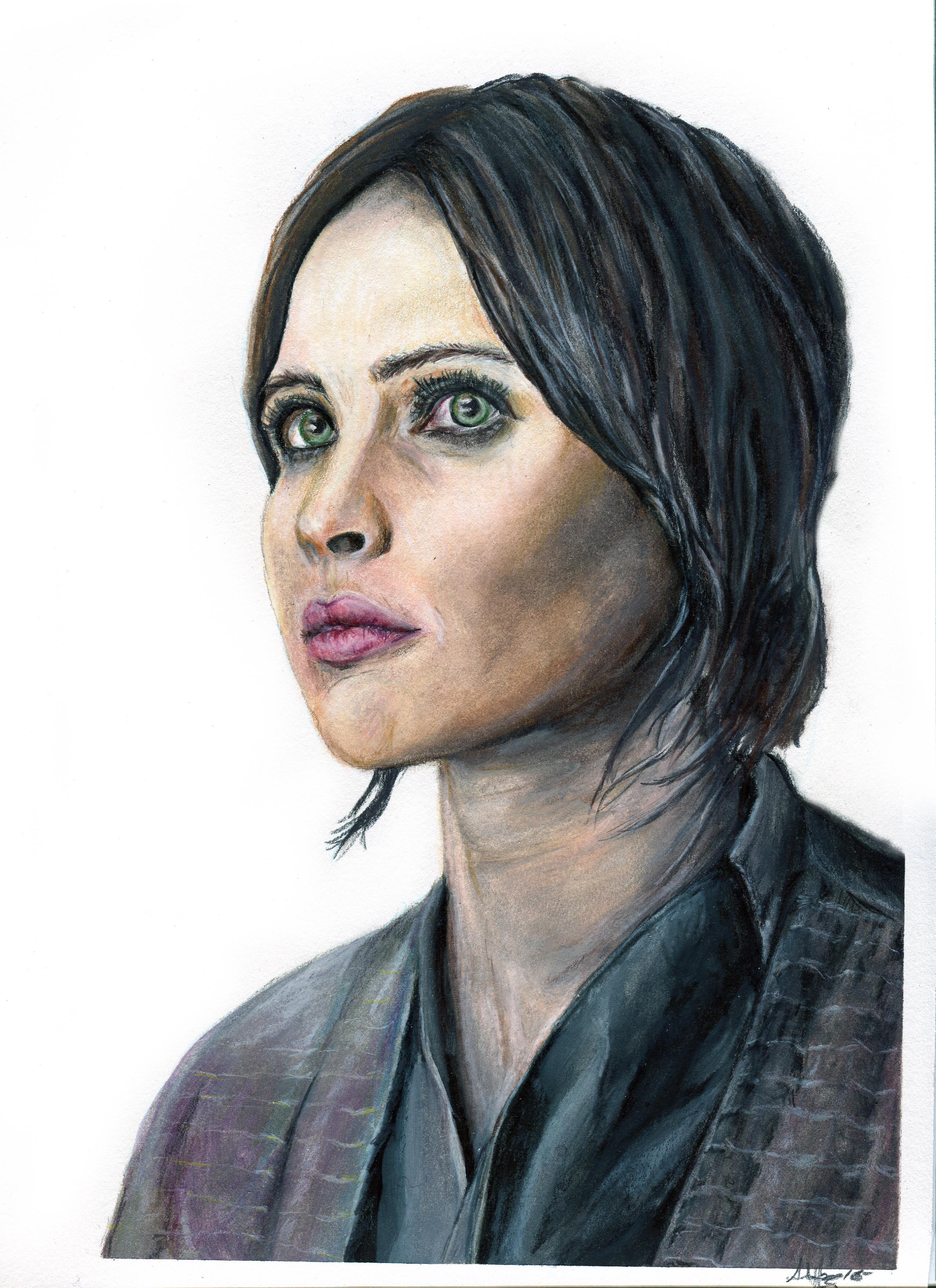 2550x3509 just wanted to share my latest drawing, jyn erso! can't wait - Rogue One Drawing