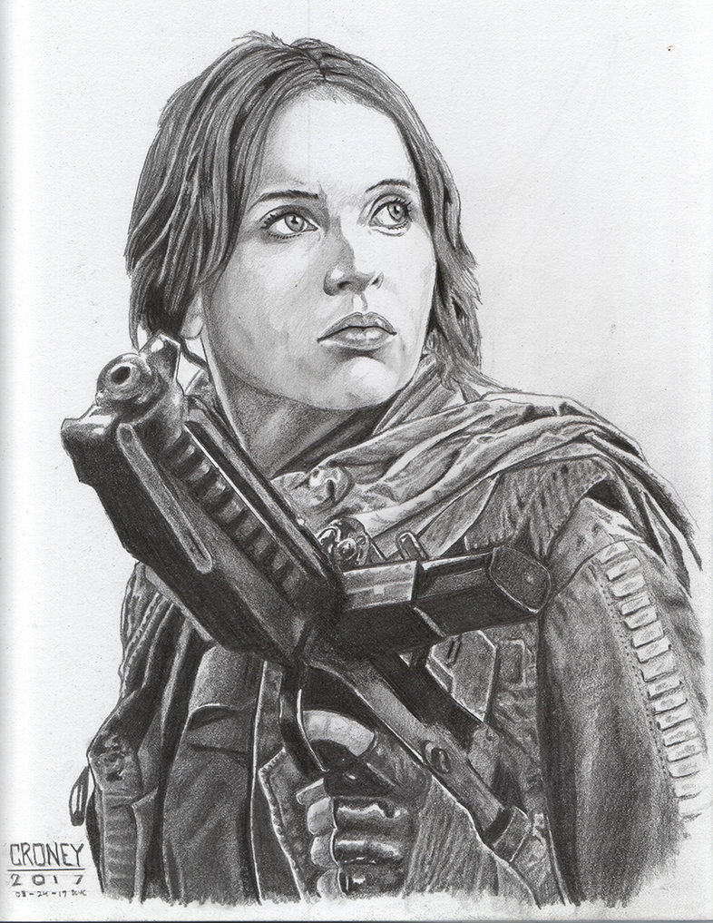 786x1017 Jyn Erso - Rogue One Drawing