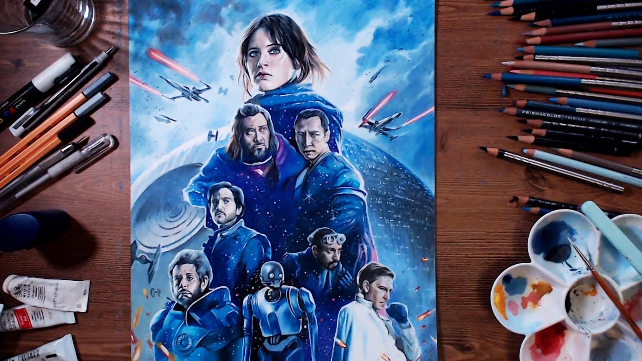 1280x720 Rogue One A Star Wars Story - Rogue One Drawing
