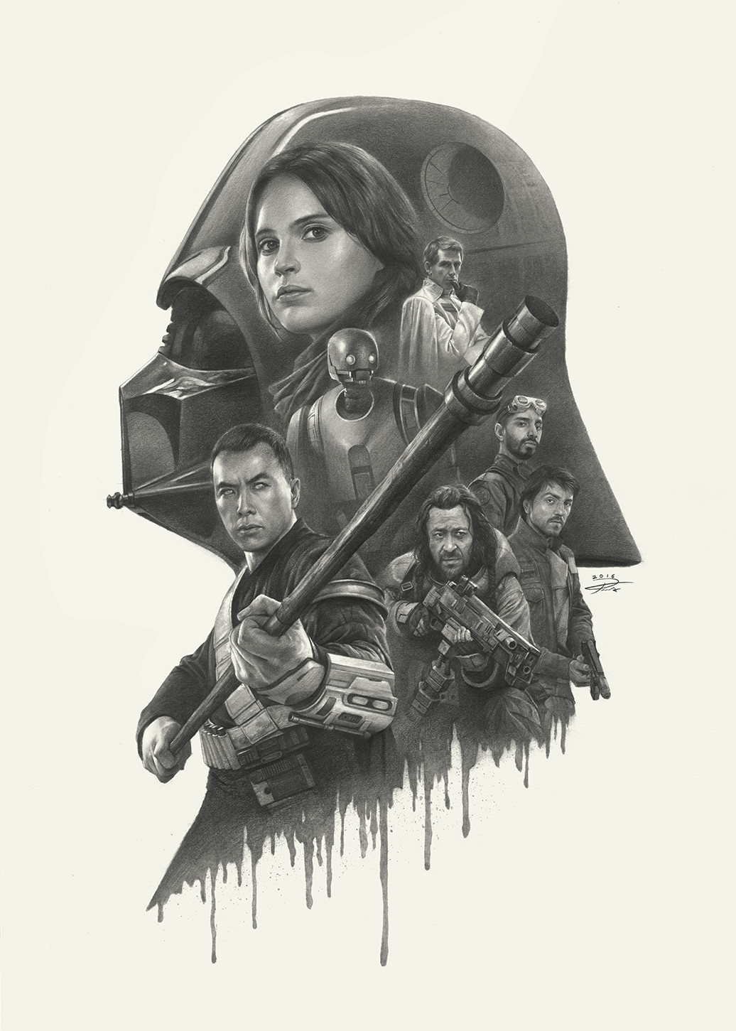 1036x1451 Yin Yuming - Rogue One Drawing