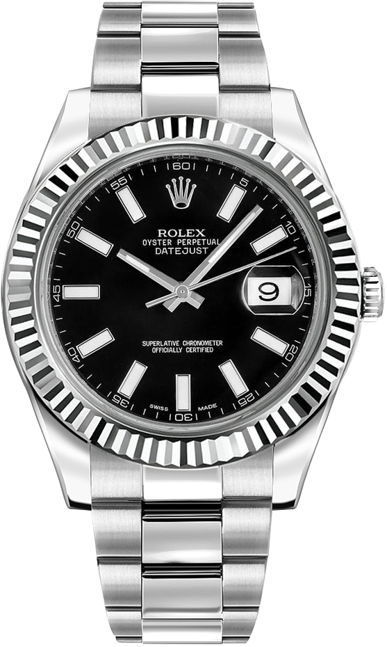 557x930 rolex datejust ii black dial automatic mens watch - Rolex Watch Drawing
