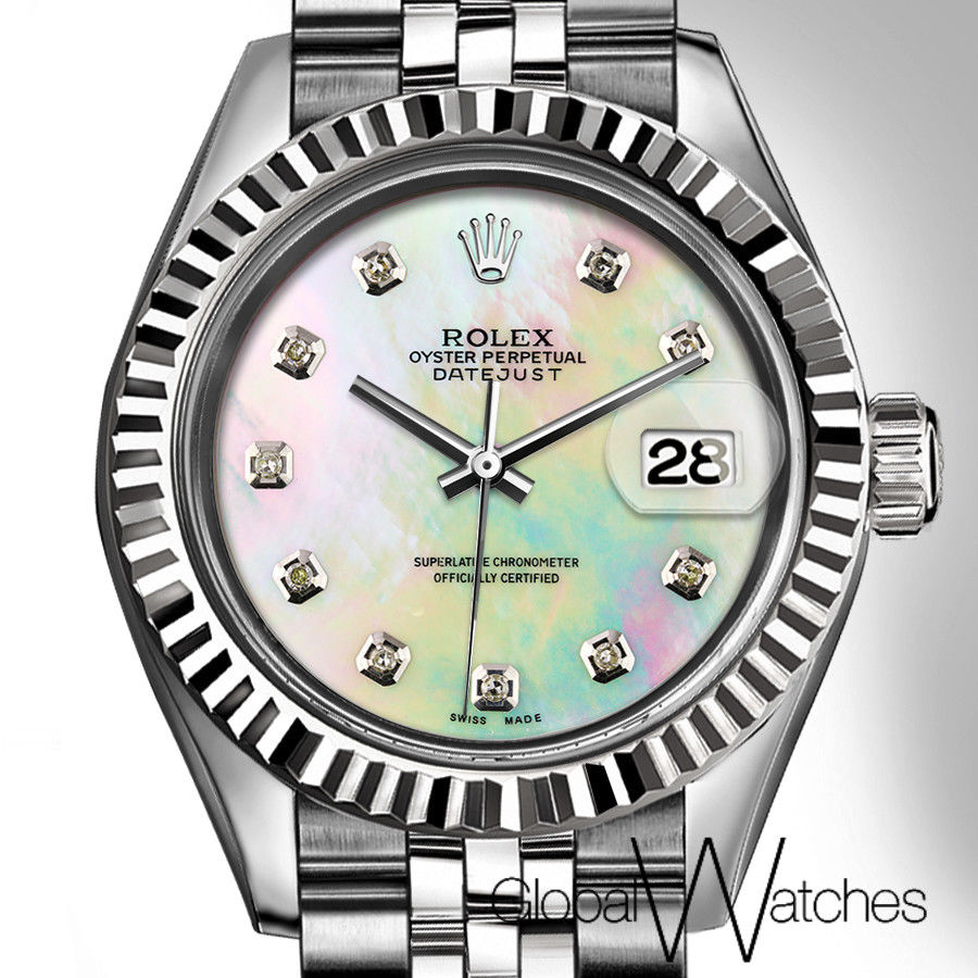 900x900 rolex rainbow pastel pearl diamond ladies stainless steel + - Rolex Watch Drawing