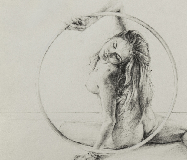 618x530 giclee print of original pencil drawing roll - Roll Drawing