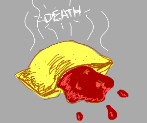 300x250 Someone Murdered My Pizza Roll! Drawing - Roll Drawing