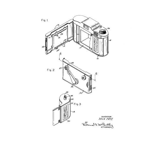 630x630 Roll Film Camera Vintage Patent Hand Drawing - Roll Of Film Drawing
