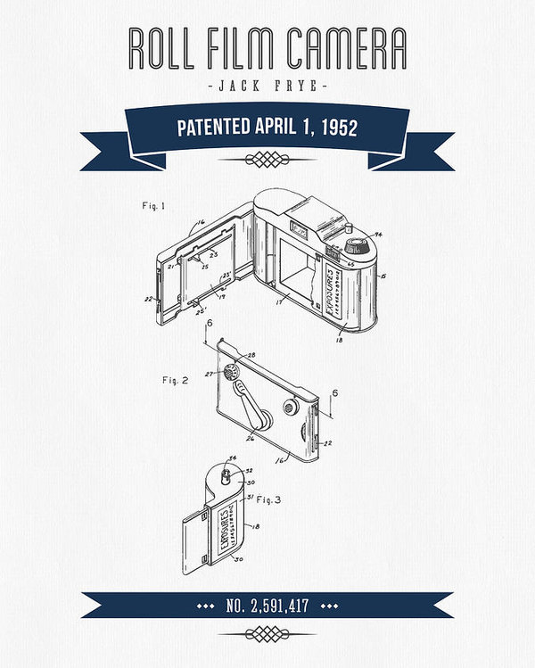 600x749 Roll Film Camera Patent Drawing - Roll Of Film Drawing