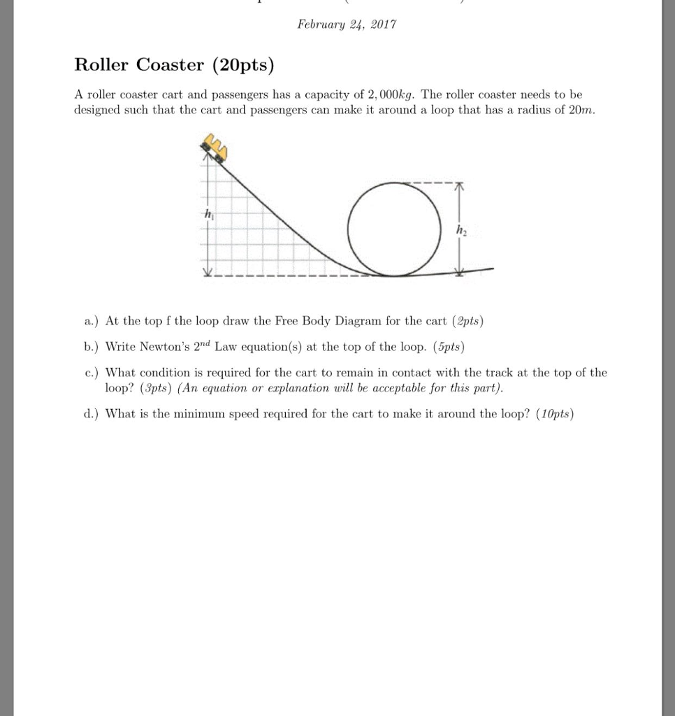 966x1024 solved a roller coaster cart and passengers has a capacit - Roller Coaster Cart Drawing