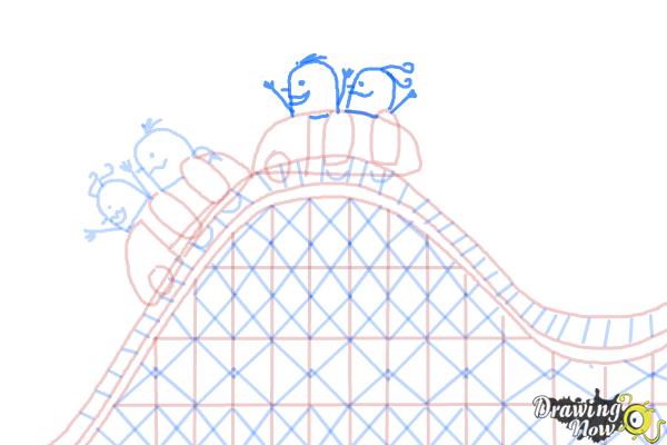600x400 how to draw a roller coaster for kids - Roller Coaster Drawing