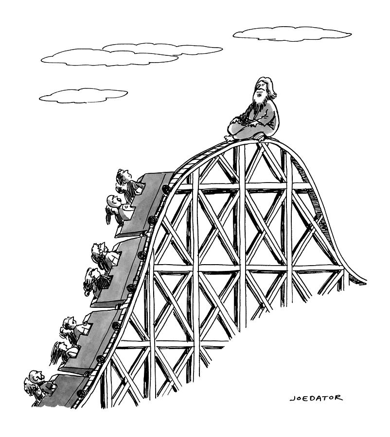 802x900 the guru sits at the peak of a roller coaster drawing - Roller Coaster Drawing