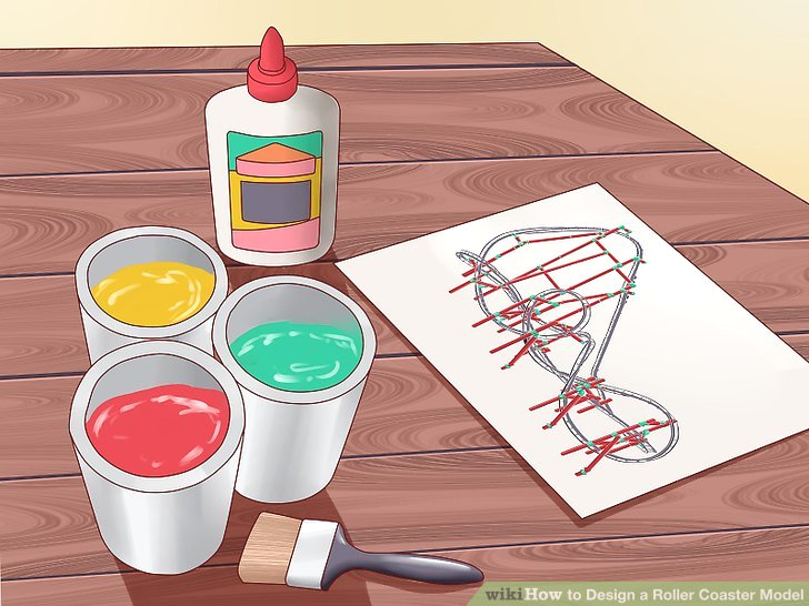 728x546 How To Draw A Easy Roller Coaster Step - Roller Coaster Drawing Easy