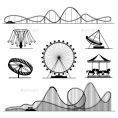 236x236 Roller Coaster Georgiajanet Clip Art - Roller Coaster Drawing Easy