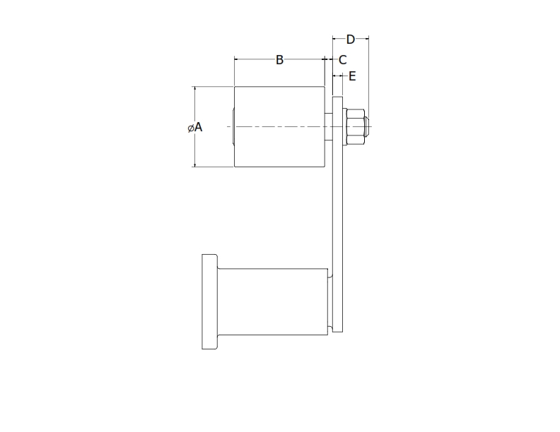 792x612 Tensioning Rollers - Roller Drawing