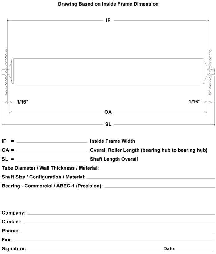700x824 standard roller - Roller Drawing
