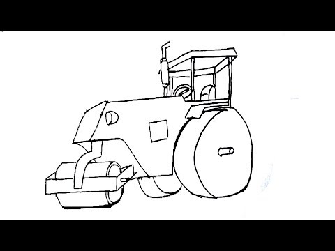 480x360 How To Draw A Road Roller - Roller Drawing