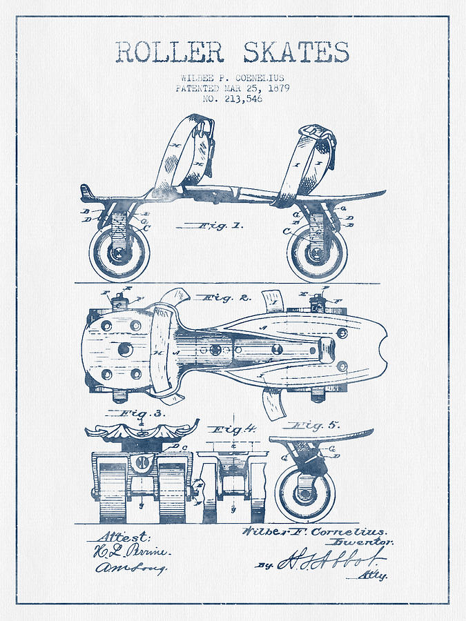 675x900 roller skate patent drawing - Roller Skate Drawing
