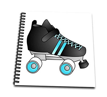 425x386 gifts black and blue roller skate mini notepad - Roller Skate Drawing