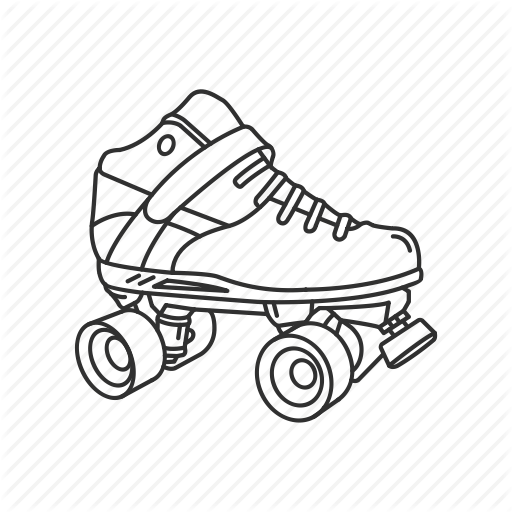 512x512 drawing wheels roller skate transparent png clipart free - Roller Skate Drawing