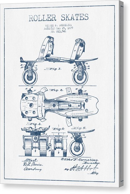 418x622 Roller Blade Canvas Prints Fine Art America - Rollerblade Drawing