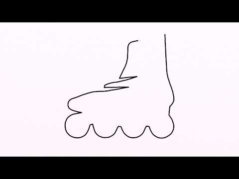 480x360 How To Draw Roller Blade Easy Drawing For Kids Step - Rollerblade Drawing