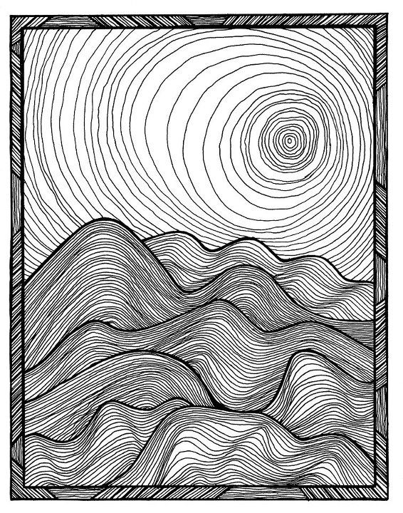 Rolling Hills Drawing at Explore collection of