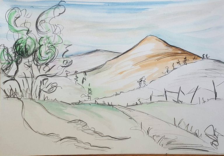 Rolling Hills Drawing at Explore collection of