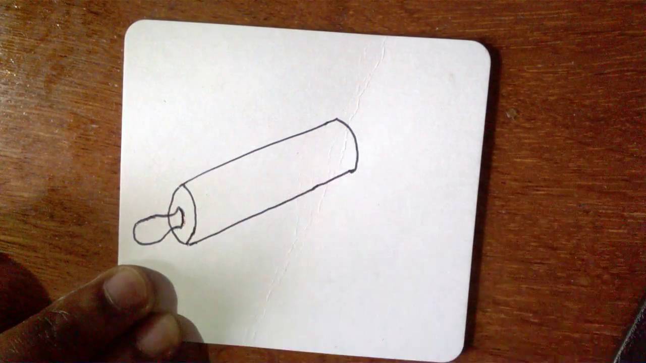 1280x720 How To Draw A Cartoon Rolling Pin - Rolling Pin Drawing