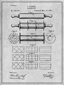 225x300 Rolling Pin Drawings Fine Art America - Rolling Pin Drawing