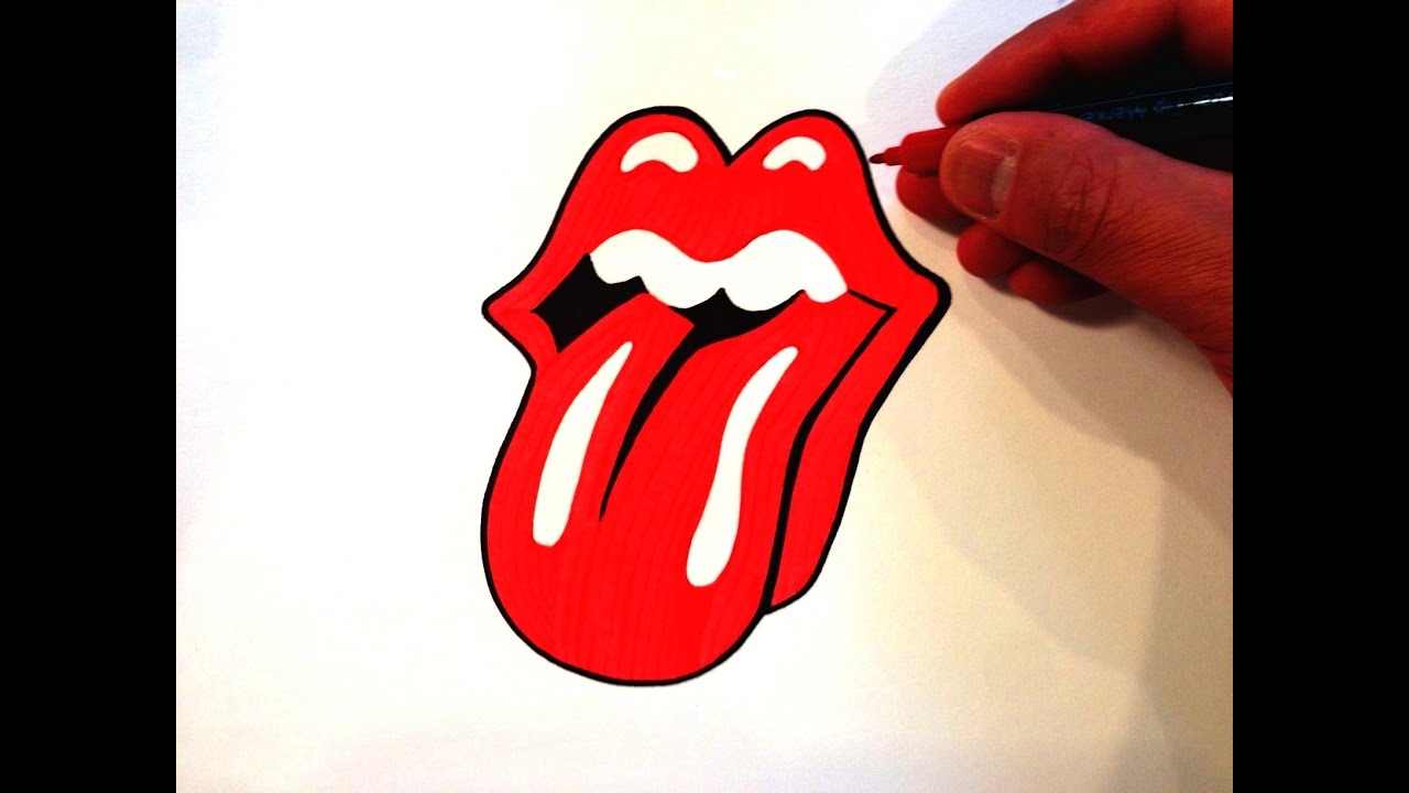 1280x720 how to draw the rolling stones - Rolling Stones Drawing