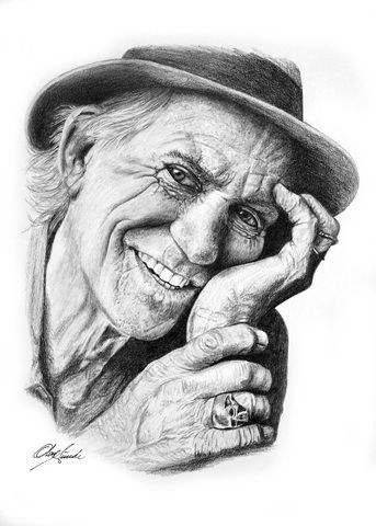 343x480 rolling stones my drawing of kaith keith richards - Rolling Stones Drawing