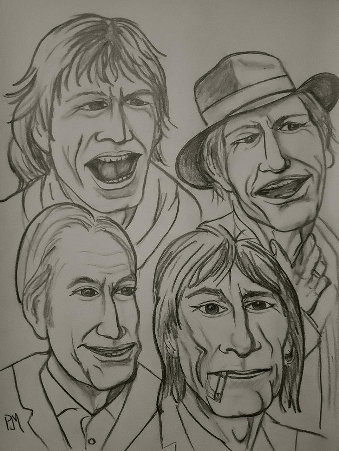 677x900 the rolling stones drawing - Rolling Stones Drawing
