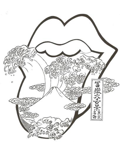 412x480 the rolling stones aojita - Rolling Stones Drawing