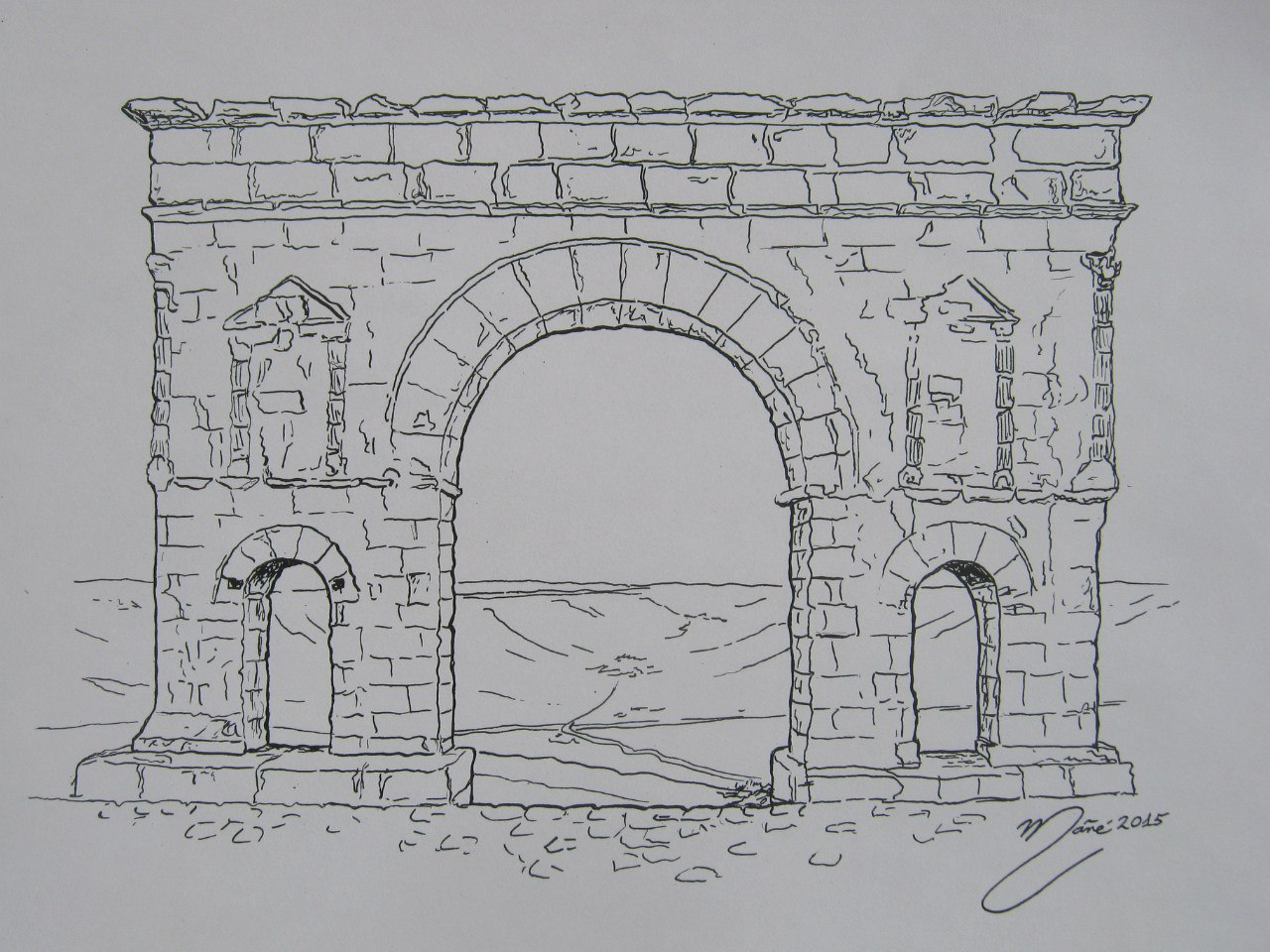 Architecture Arches Drawing