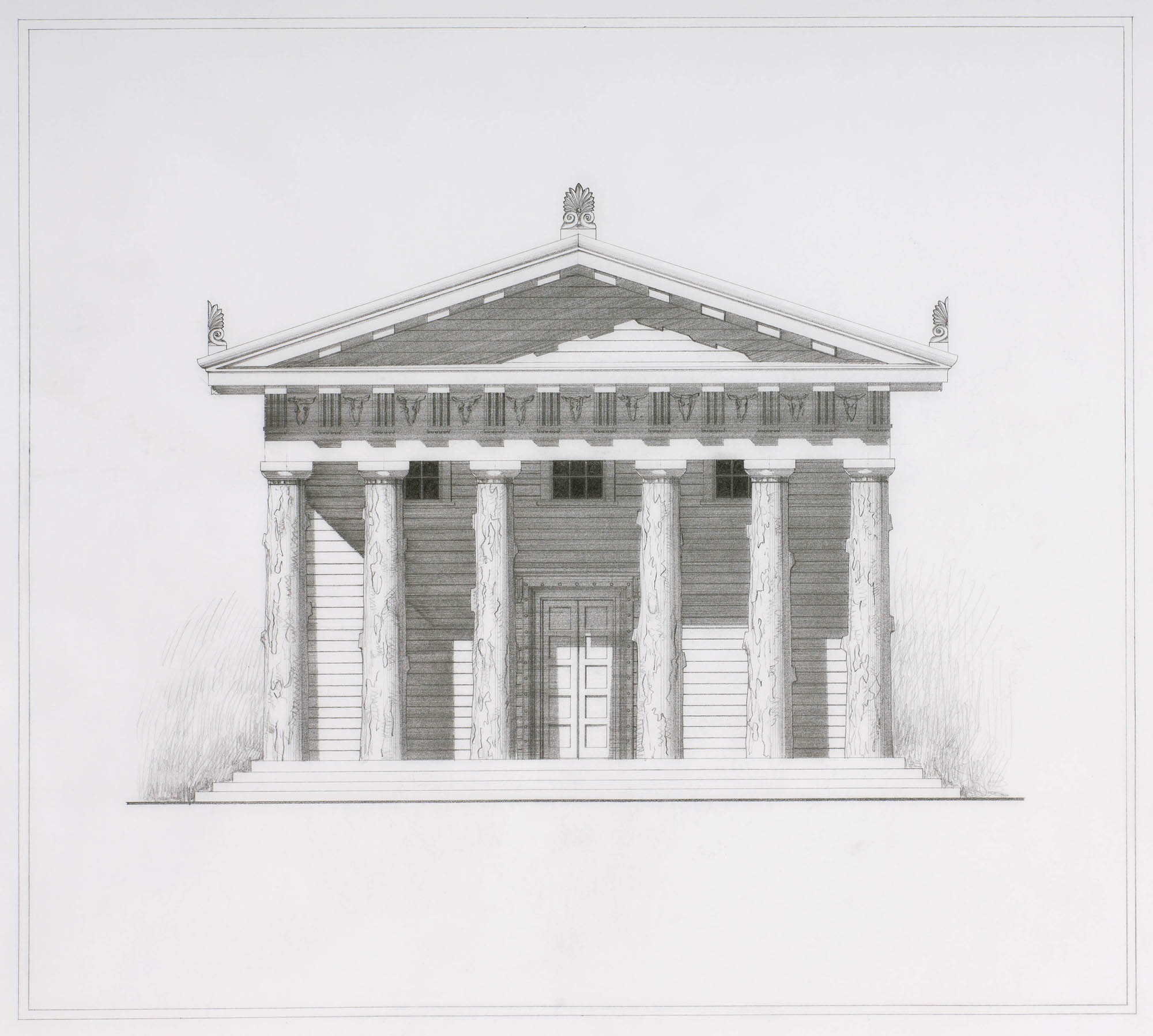 2000x1796 Drawings - Roman Architecture Drawing