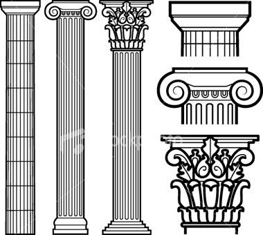 380x340 sixth grade greece art, greek art - Roman Columns Drawing