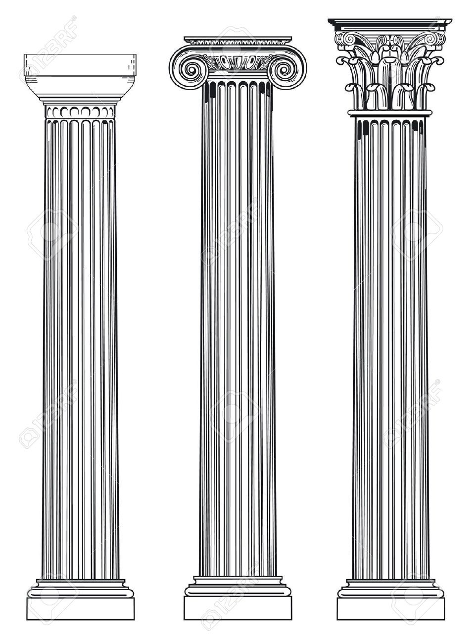 962x1300 ideas for the house in ancient greek - Roman Columns Drawing