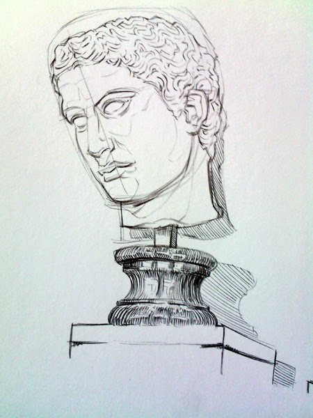450x600 portrait drawings from roman sculpture - Roman Drawings