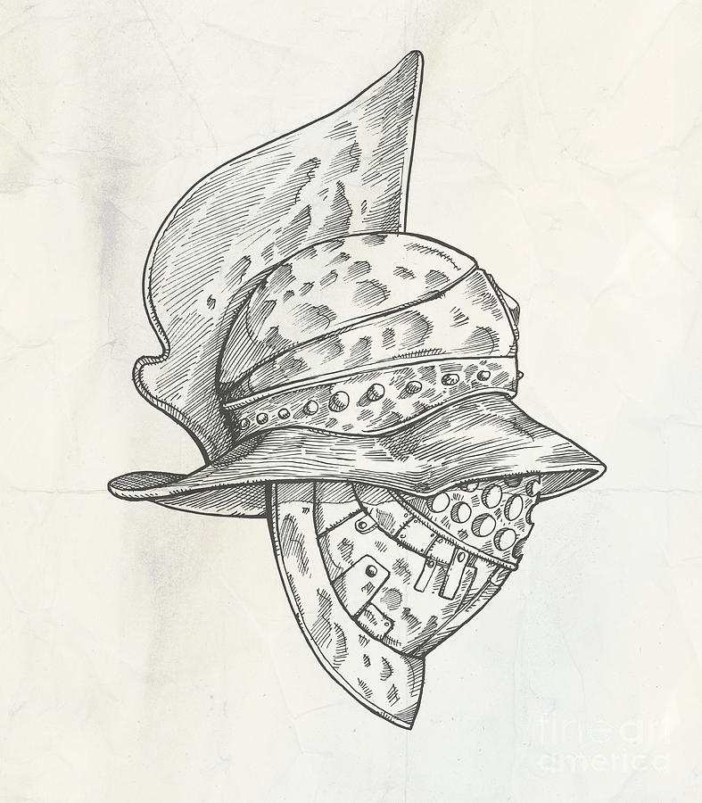 787x900 Roman Helmet Zentangle Stylized Vector Illustration Pattern - Roman Helmet Drawing