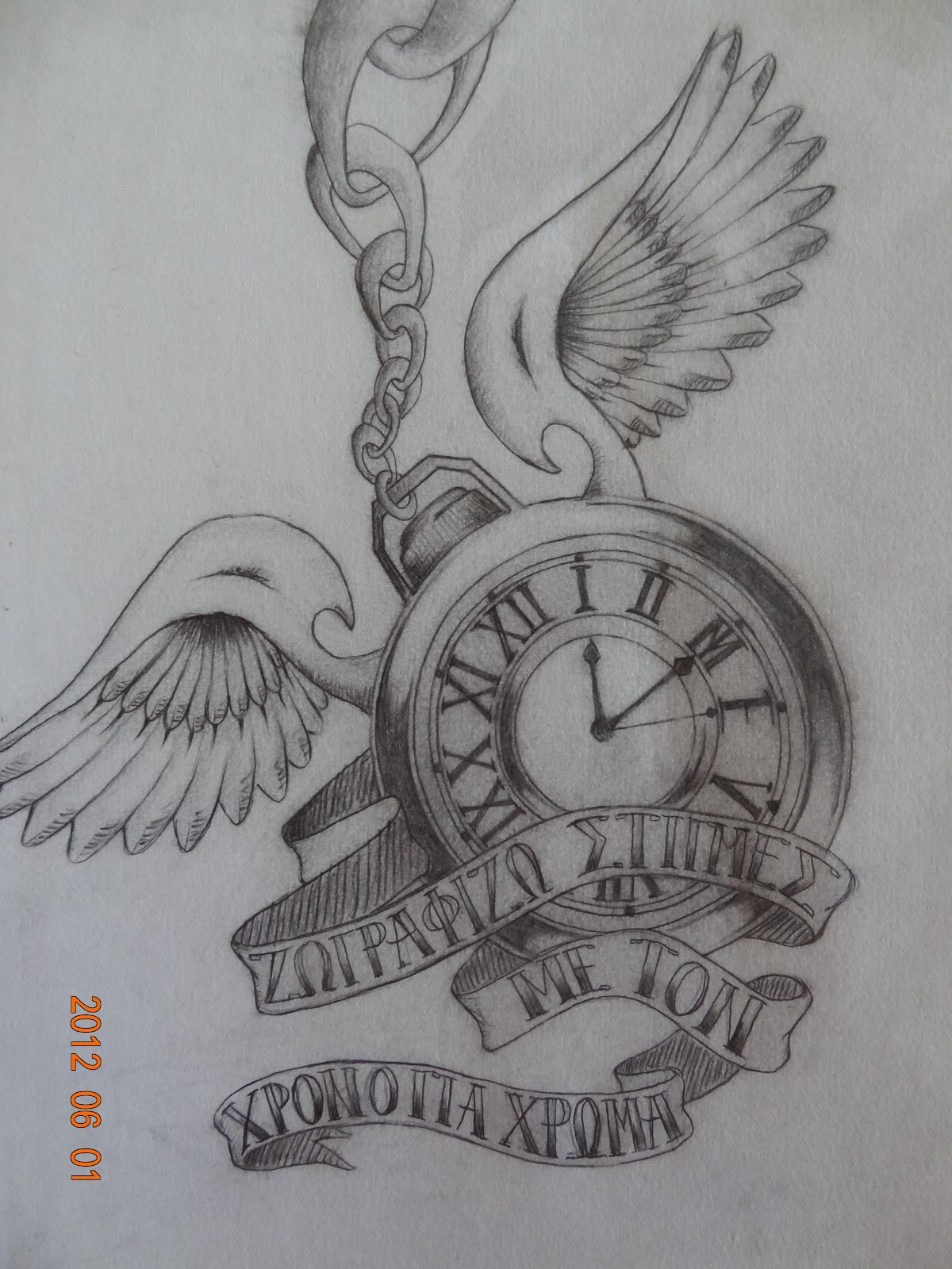 Roman Numeral Clock Drawing at PaintingValley.com | Explore collection ...