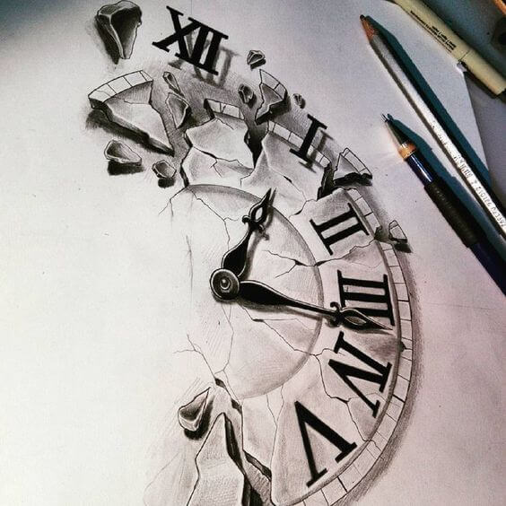 Roman Numeral Clock Drawing at Explore collection