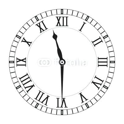 400x400 roman number clock - Roman Numeral Clock Drawing