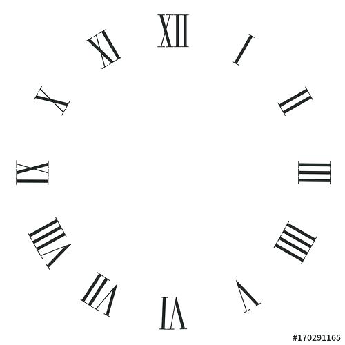 Roman Numeral Clock Drawing at PaintingValley.com | Explore collection ...