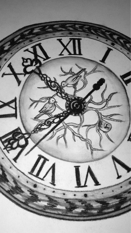 500x887 roman numeral clock uploaded - Roman Numeral Drawing