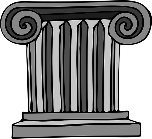 Roman Pillars Drawing