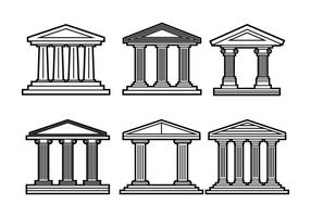 286x200 roman pillar free vector art - Roman Pillars Drawing