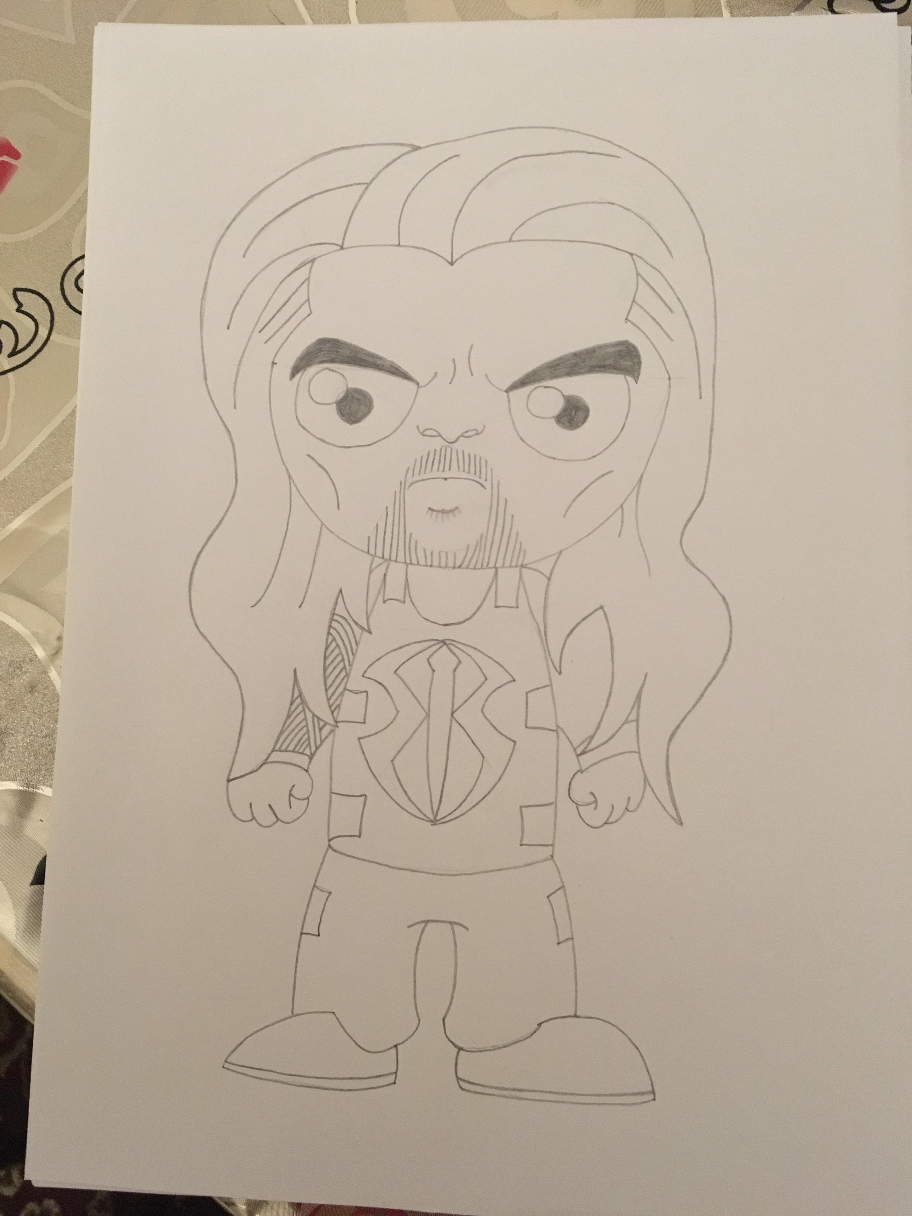 3024x4032 Just Drew A Cartoon Roman Reigns Squaredcircle - Roman Reigns Cartoon Drawing