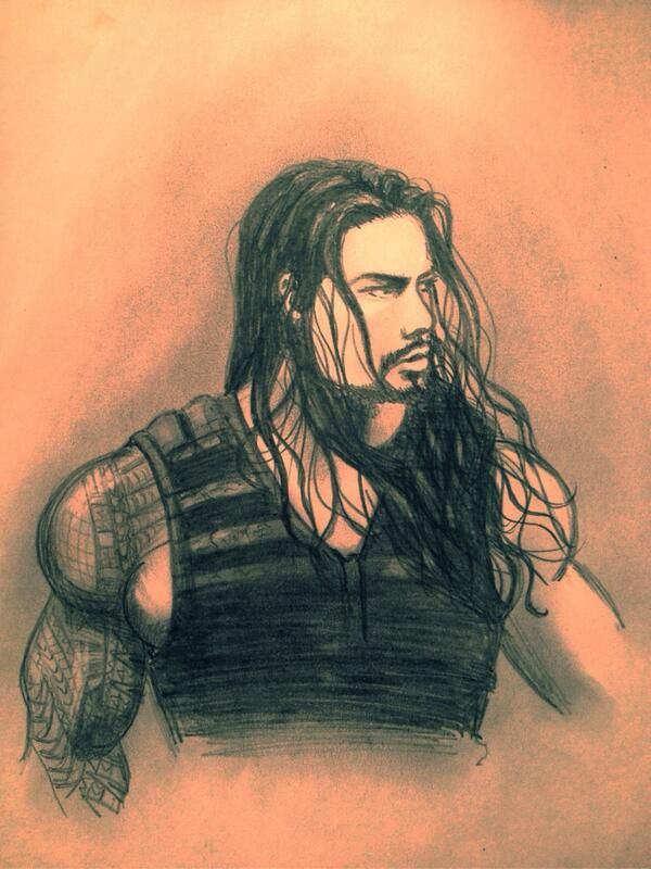 600x800 My Roman Reigns Drawing - Roman Reigns Cartoon Drawing