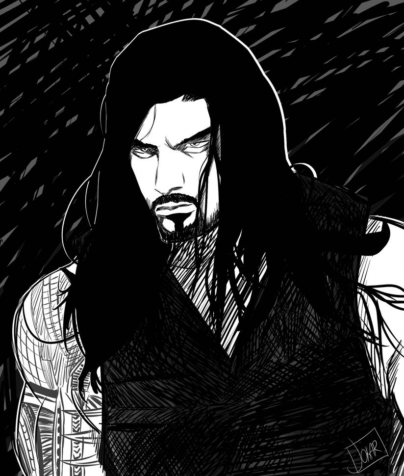 824x970 Roman Reigns - Roman Reigns Cartoon Drawing