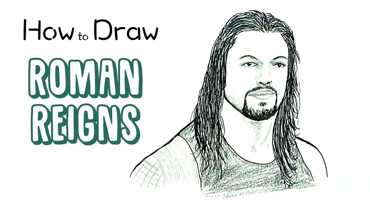1280x720 How To Draw Roman Reigns - Roman Reigns Cartoon Drawing